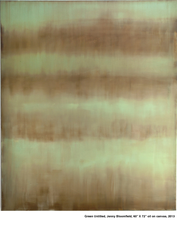 Untitled Green, Jenny Bloomfield, 72X60", 2013, oil on canvas Jenny Bloomfield