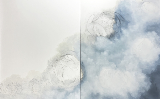 Isabelle Maynard diptych, "Gravity"